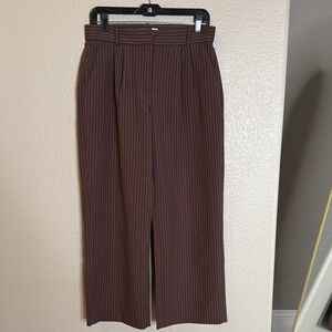 Abercrombie & Fitch Brown Pinstripe Curve Love Sloan low waisted pants 27S